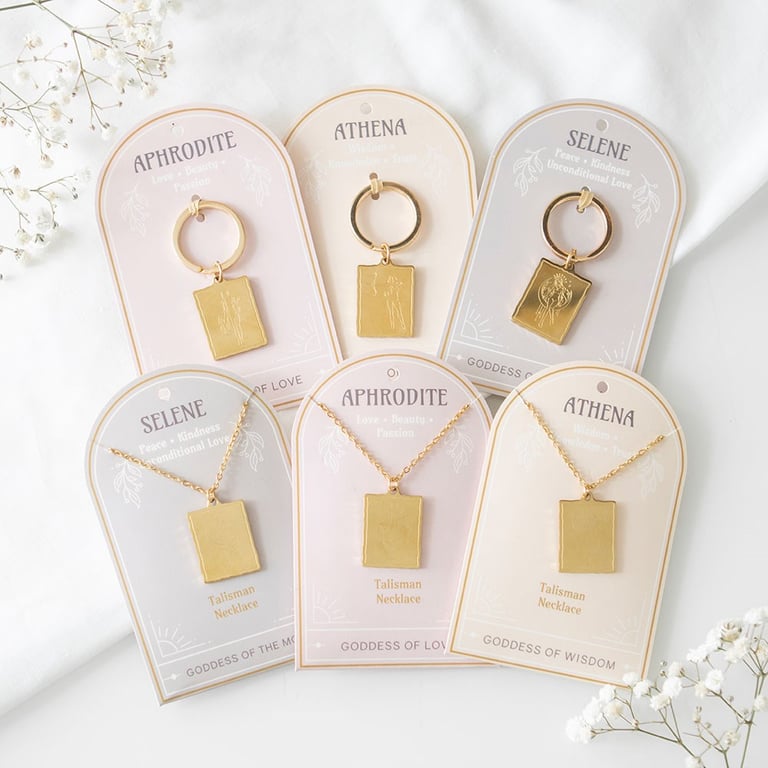 Aphrodite Goddess Talisman Keyring - Confidence & Positive Energy Charm