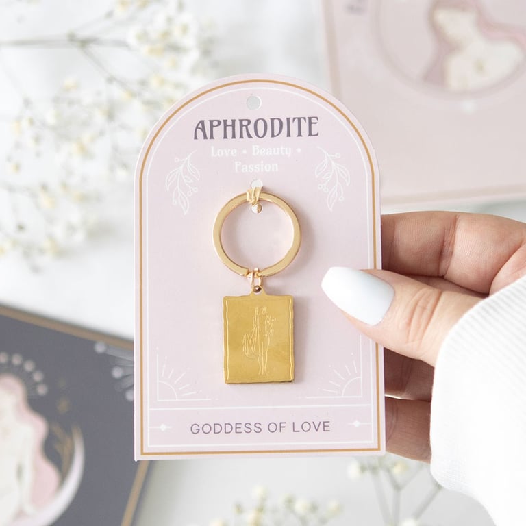 Aphrodite Goddess Talisman Keyring - Confidence & Positive Energy Charm