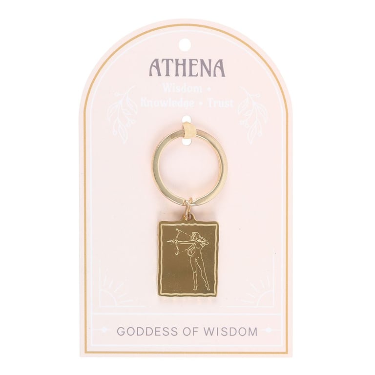 Athena Goddess Talisman Keyring - Elegant Wisdom & Strength On-The-Go