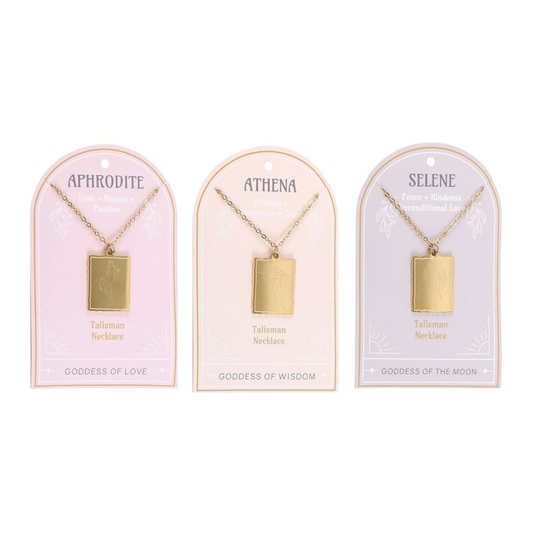 Goddess Energy Necklaces Set - Wisdom, Serenity & Love Pendants