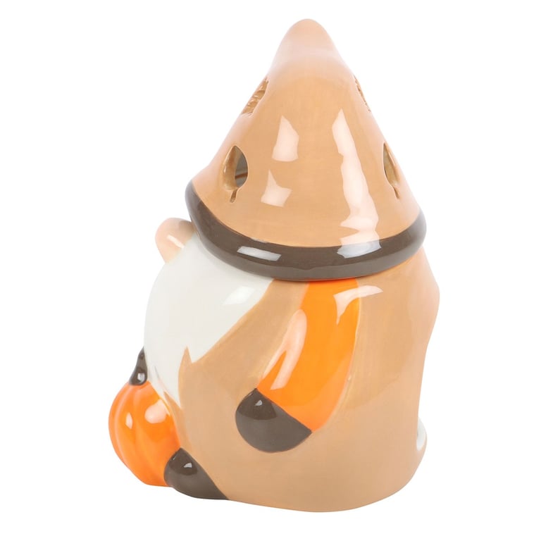 Autumn Gonk Oil Burner - Warm Seasonal Decor with Cut-Out Leaf Details