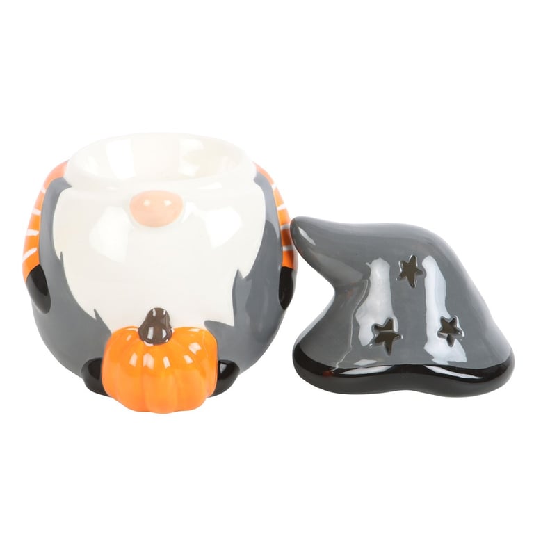 Halloween Gonk Oil Burner - Seasonal Decor with Magical Glow and Pumpkin Detail