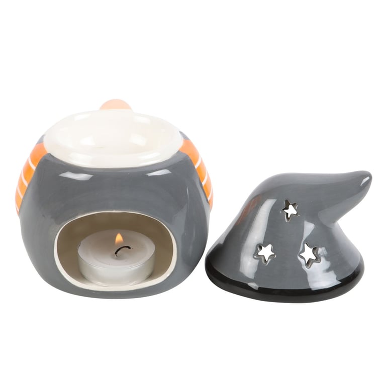Halloween Gonk Oil Burner - Seasonal Decor with Magical Glow and Pumpkin Detail
