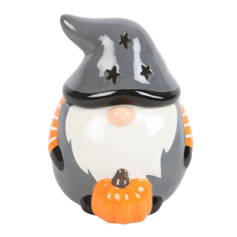Halloween Gonk Oil Burner - Seasonal Decor with Magical Glow and Pumpkin Detail