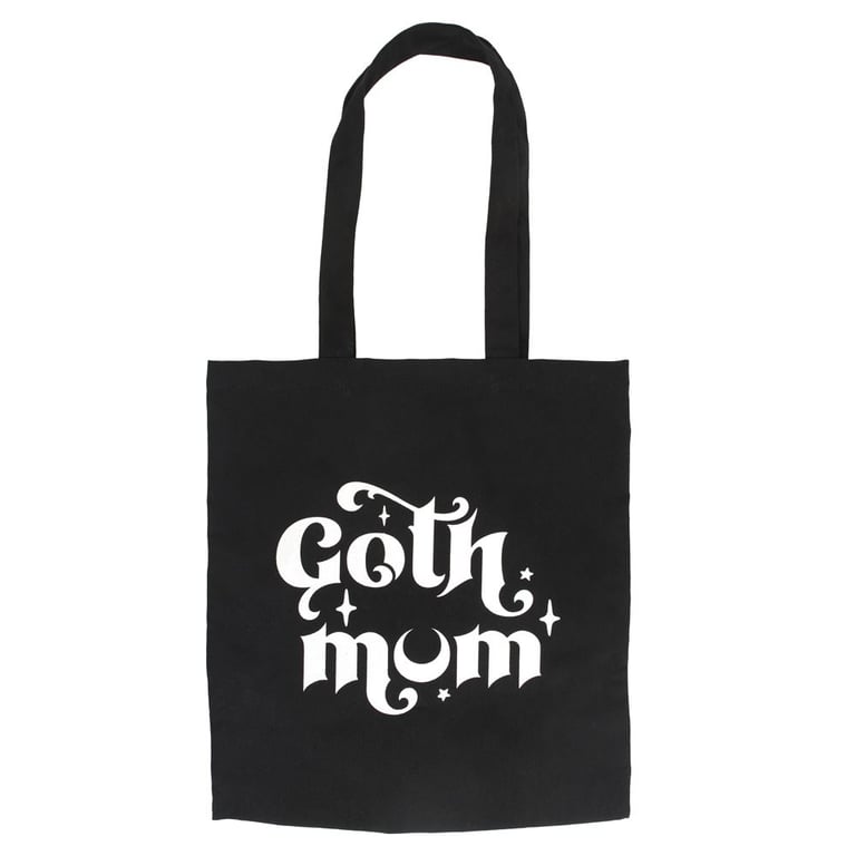Goth Mum Polycotton Tote Bag - Spooky Essentials Storage