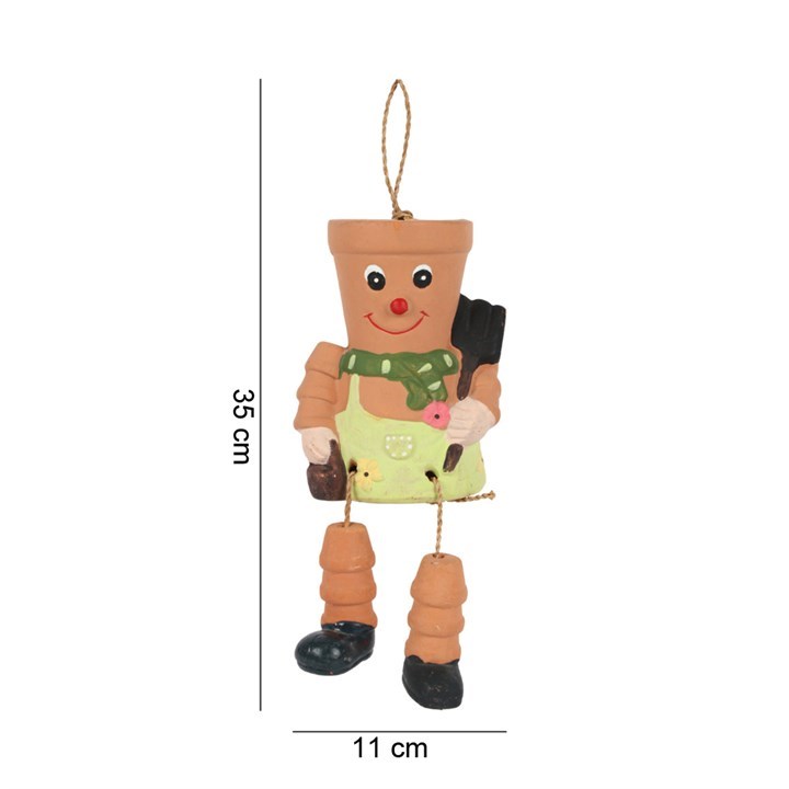 Terracotta Pot Man Planter - Fun Garden Decoration with Botanical Style