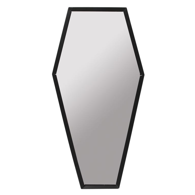 50cm Vintage Coffin Shaped Mirror - Haunted Home Decor