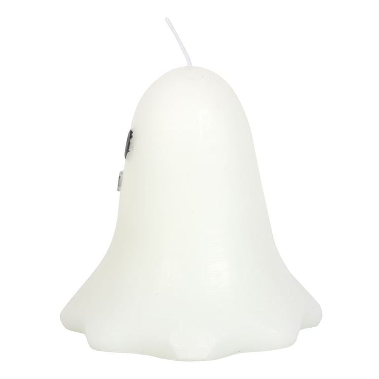 10cm Unscented Ghost Candle - Spooky Halloween Decoration Made from Paraffin Wax