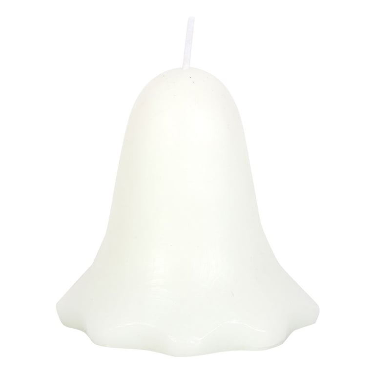 10cm Unscented Ghost Candle - Spooky Halloween Decoration Made from Paraffin Wax