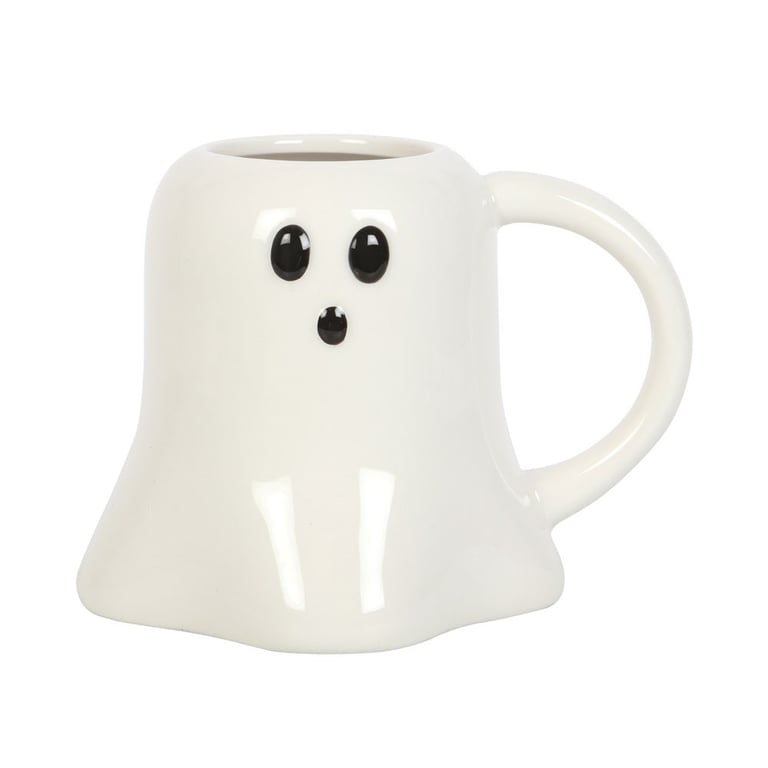 Ghost Shaped Mug for Halloween - 420ml Capacity, Spooky Drinkware