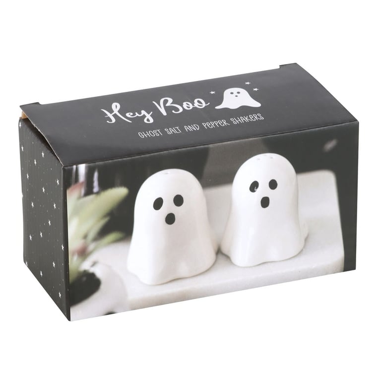 Ghost Salt and Pepper Shakers - Food Safe Spooky Kitchen Decor for Halloween Dinners