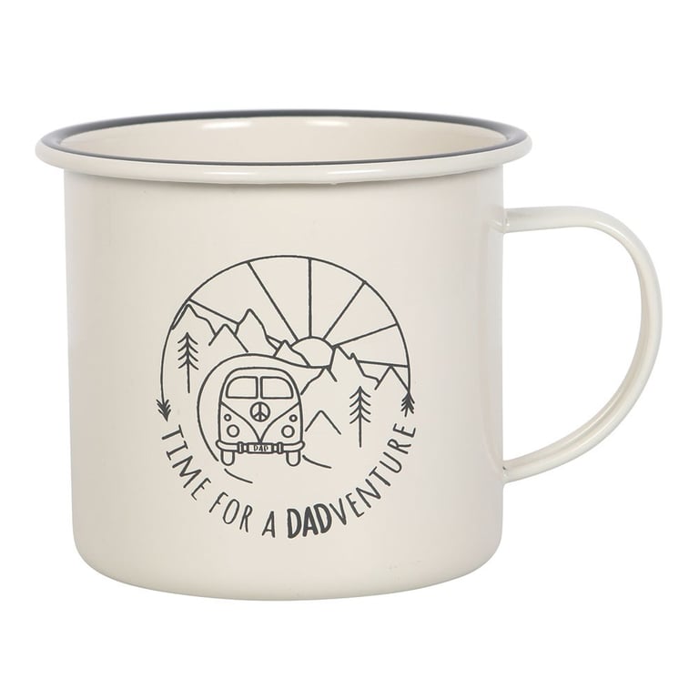 Dadventure Enamel Camping Mug - Lightweight & Durable Outdoor Adventure Mug