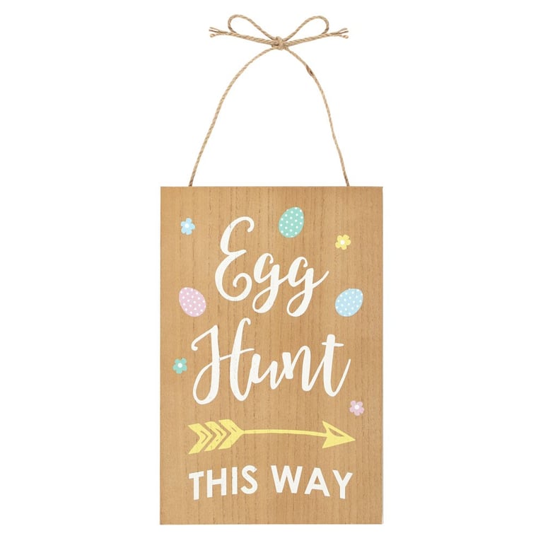 Easter Egg Hunt Hanging Sign - Home Decor and Party Decoration