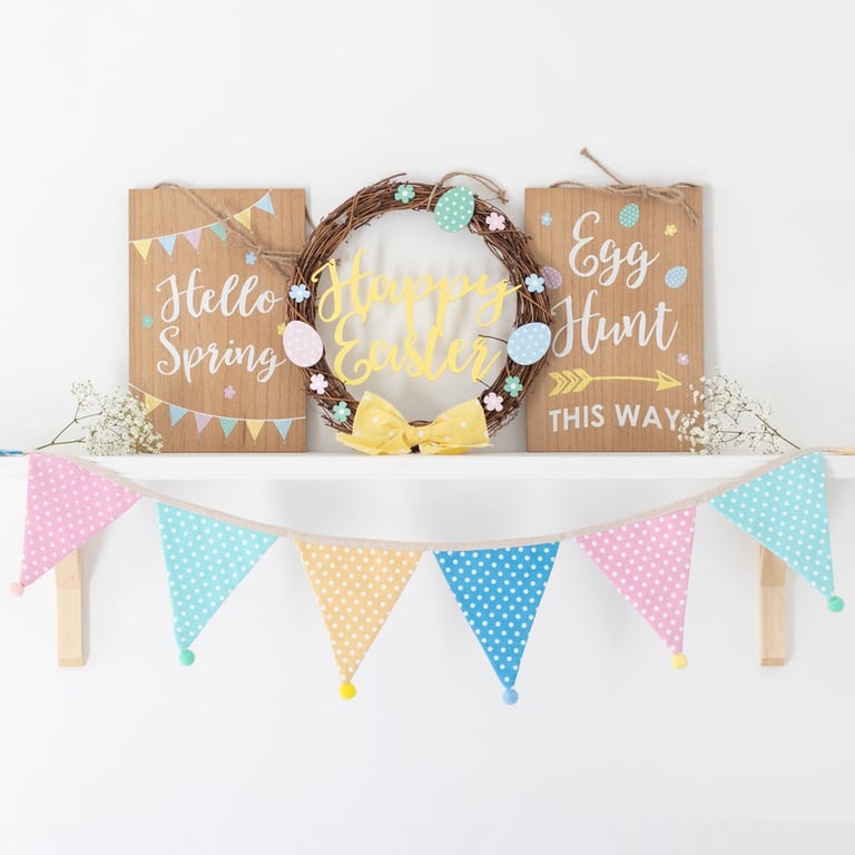 Easter Egg Hunt Hanging Sign - Home Decor and Party Decoration