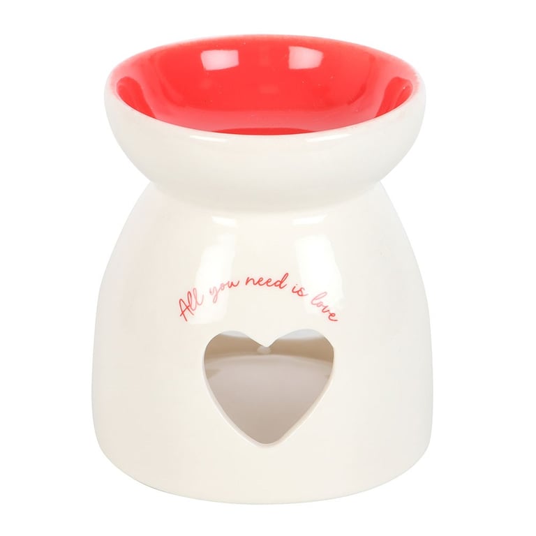 All You Need is Love Heart Oil Burner & Wax Warmer - Romantic Home Decor Gift