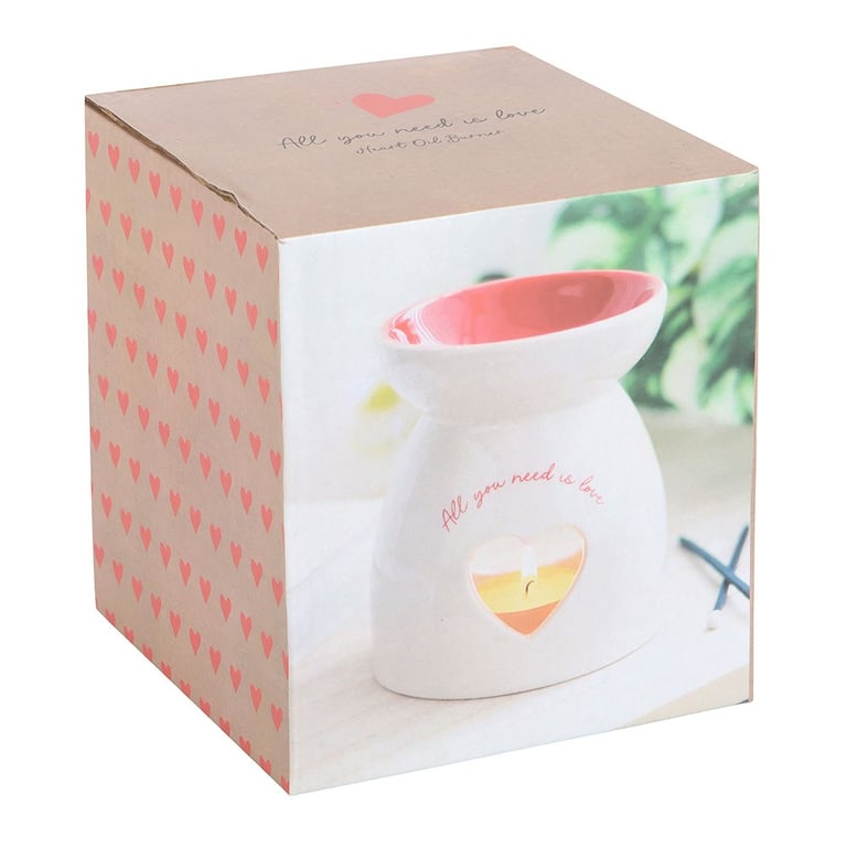 All You Need is Love Heart Oil Burner & Wax Warmer - Romantic Home Decor Gift