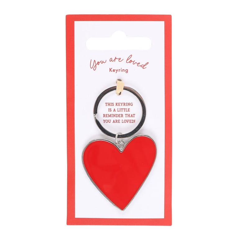 You Are Loved Red Heart Enamel Keyring - Daily Reminder of Love and Appreciation