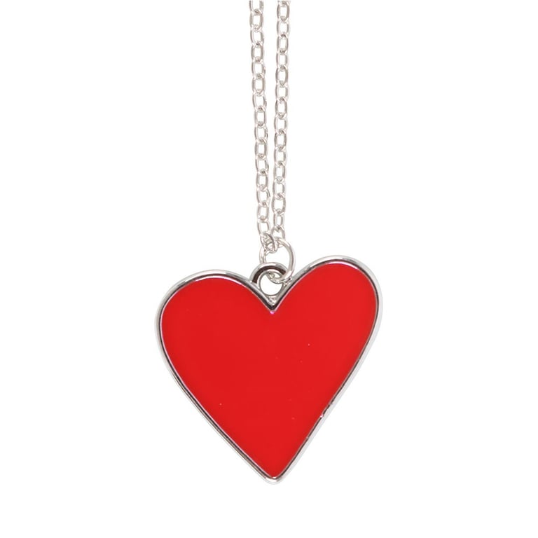 You Are Loved Heart Necklace - Red Enamel Valentine s & Mother s Day Gift Idea