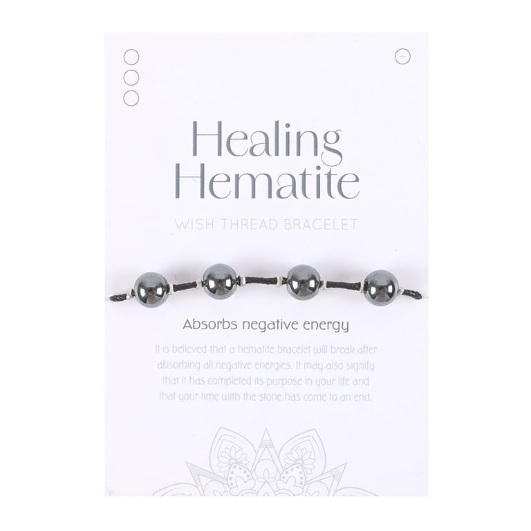 Healing Hematite Gemstone Bracelet for Negative Energy Protection