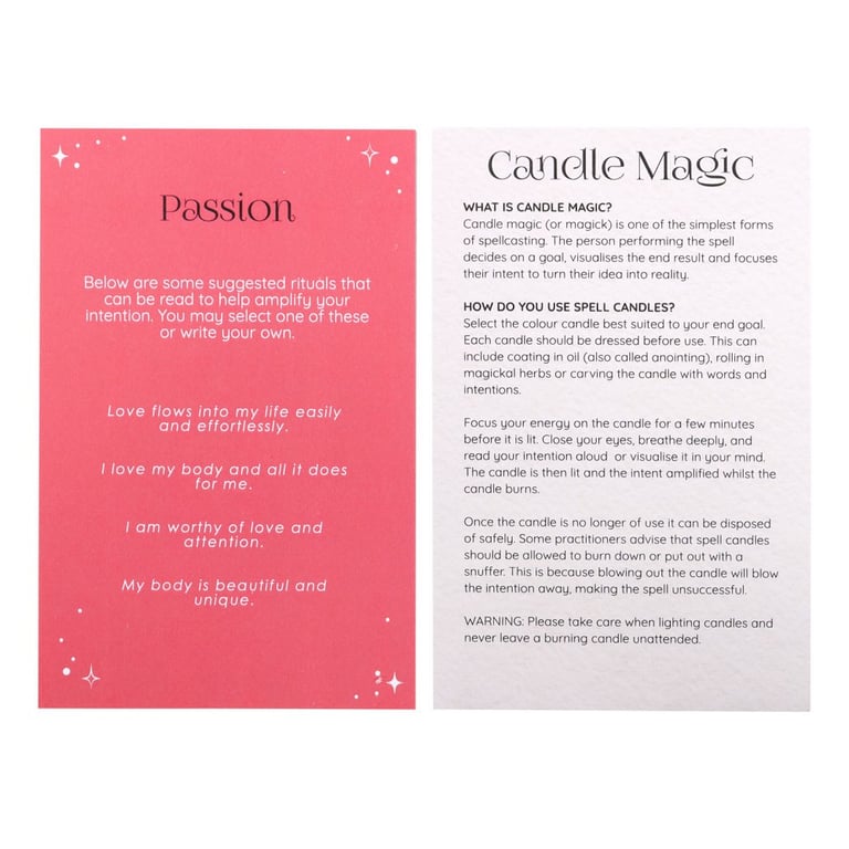 Passion Spell Candles - Attract Love and Creativity with Manifestation Magic
