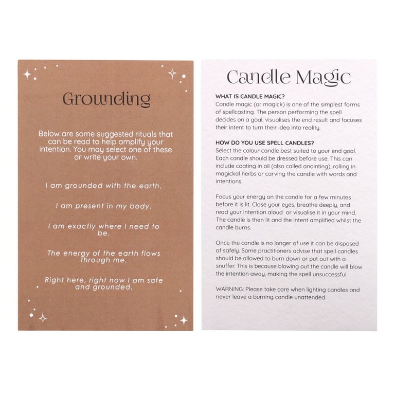12 Unscented Grounding Spell Candles for Manifestation and Earth Energy