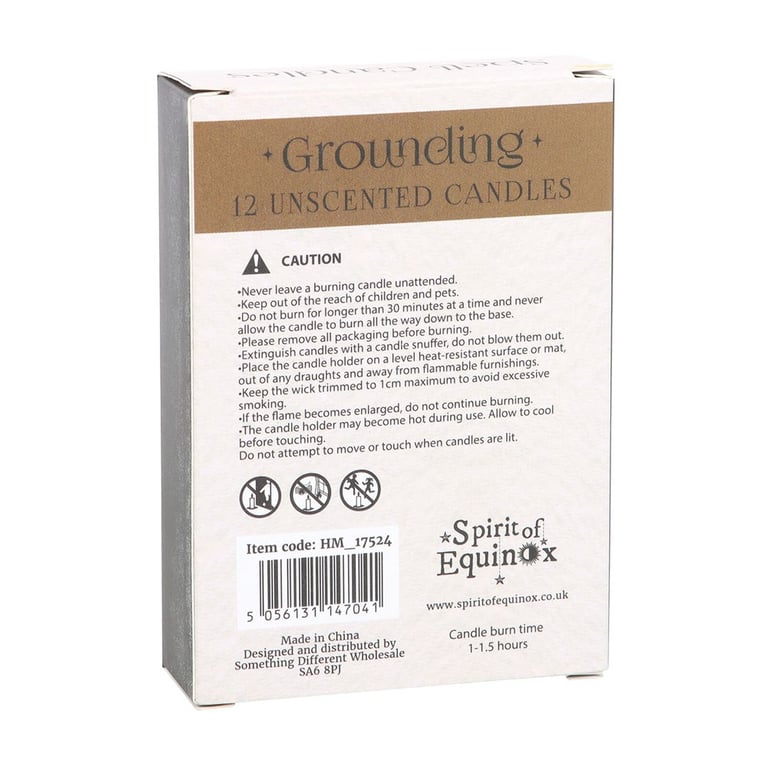 12 Unscented Grounding Spell Candles for Manifestation and Earth Energy
