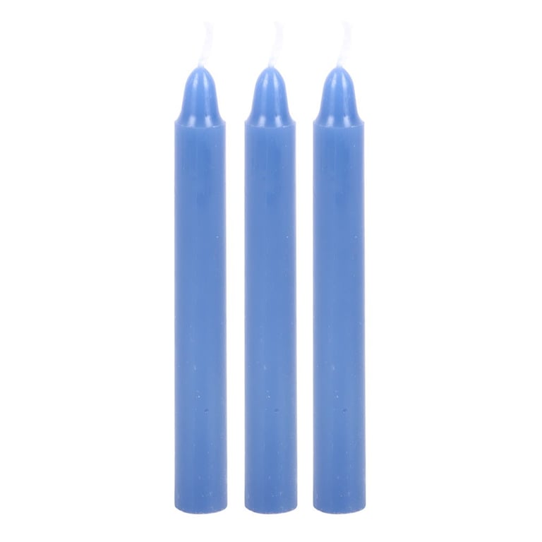 Pack of 12 Blue Communication Spell Candles - Manifest Confidence & Effective Communication