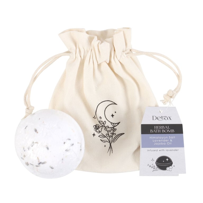 Herbal Lavender Detox Bath Bomb - Natural Relaxation & Purifying Himalayan Salt Blend