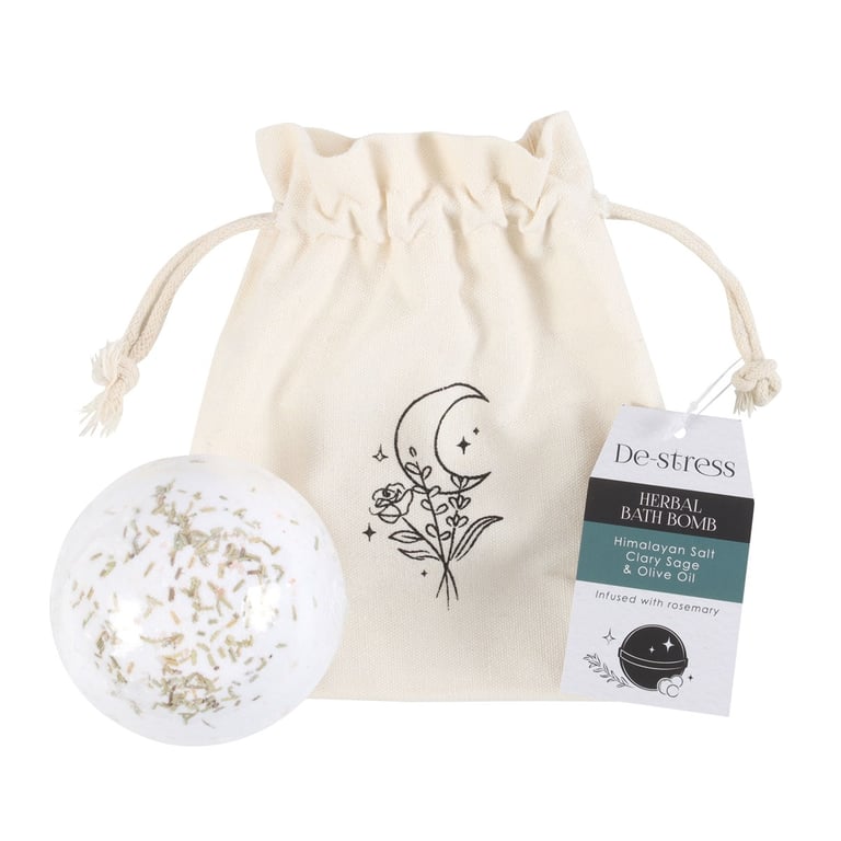 Clary Sage Detoxifying Bath Bomb with Lavender and Himalayan Salt for Relaxation and Deep Hydration