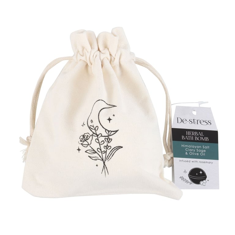 Clary Sage Detoxifying Bath Bomb with Lavender and Himalayan Salt for Relaxation and Deep Hydration