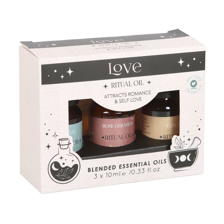Love Ritual Blended Essential Oils Set - Romance & Intimacy Aromatherapy Blend