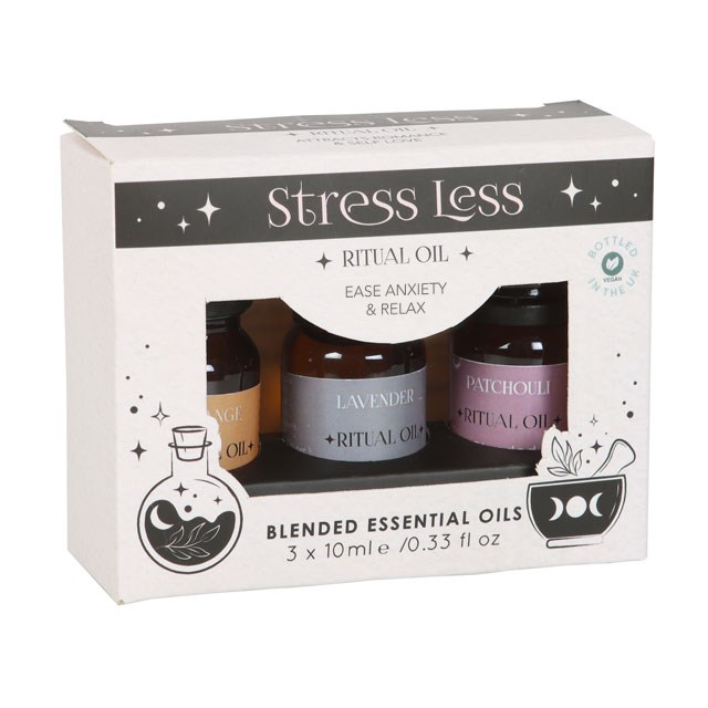 Stress Less Ritual Blended Essential Oils - Relaxation and Calmness in 3 Natural Oils