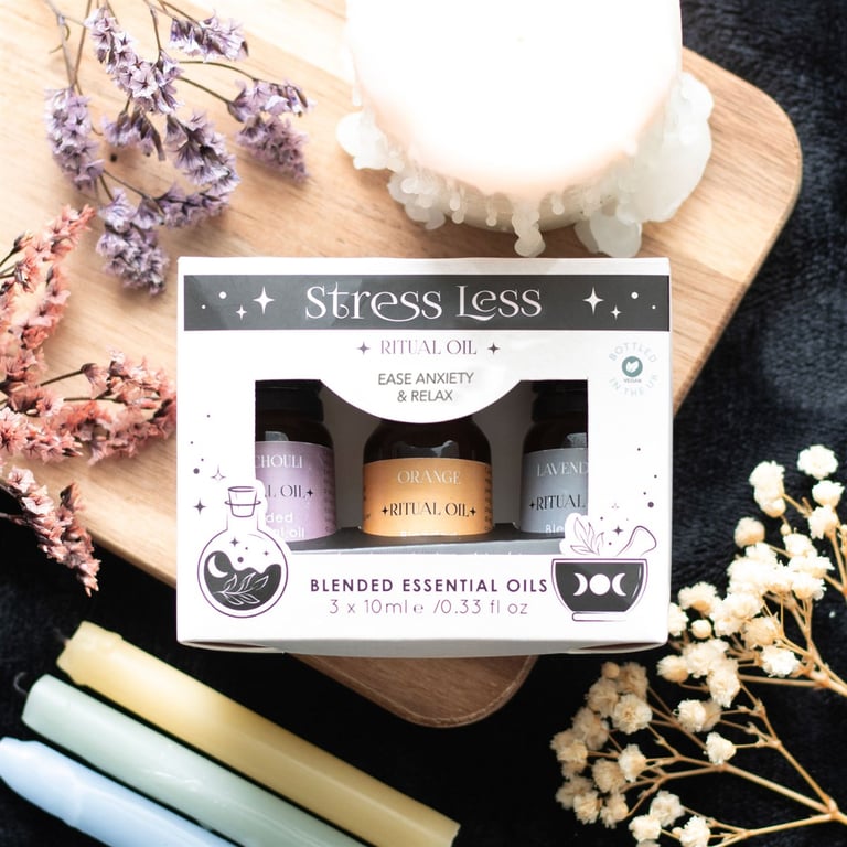 Stress Less Ritual Blended Essential Oils - Relaxation and Calmness in 3 Natural Oils