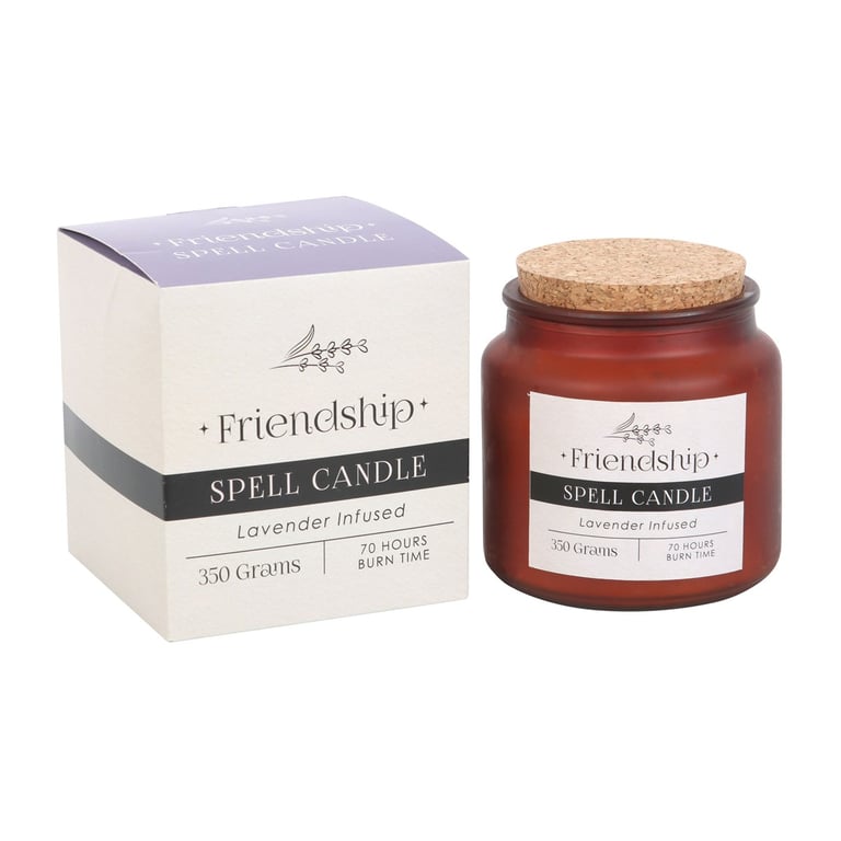 Lavender Infused Friendship Spell Candle - Attract Meaningful Connections & Relationships