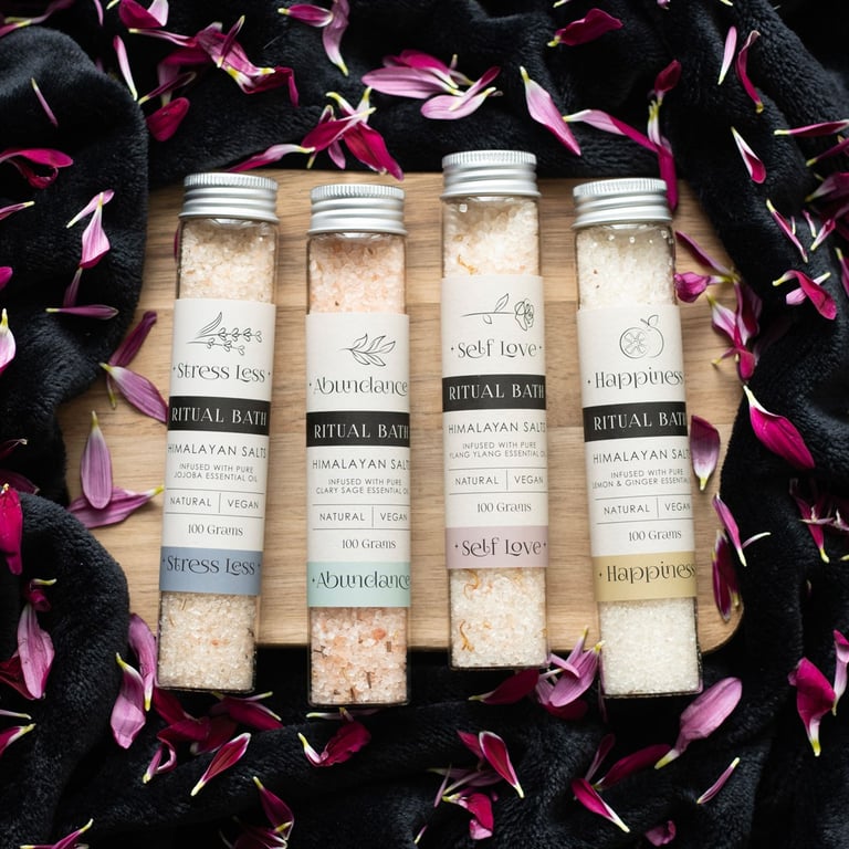 Herbal Ritual Bath Salt Gift Set - Relaxation & Self-Love Essentials