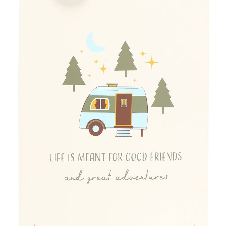 Good Friends and Great Adventures Outdoor Hanging Sign - Perfect Camping Decoration