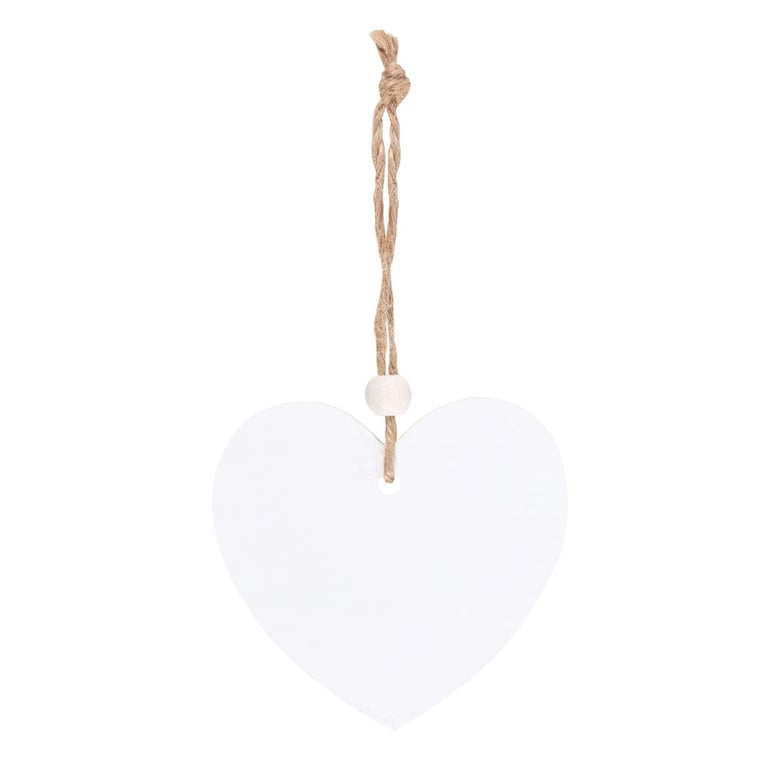No Need To Knock Hanging Heart Sentiment Sign - White Wooden Decoration for Home Decor