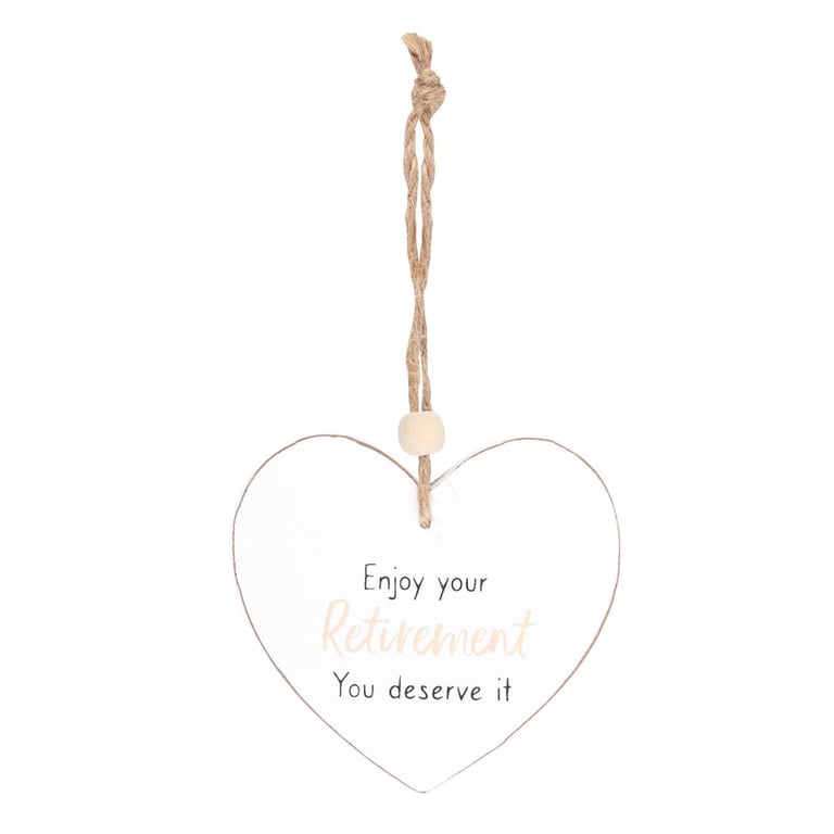 Enjoy Your Retirement Wooden Heart Decoration - A Token of Appreciation