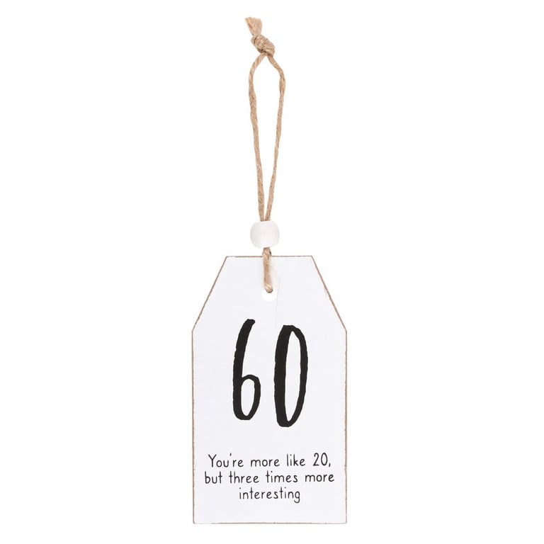 60 Milestone Birthday Hanging Sentiment Sign - Personalized Home Decor for 60th Anniversary Celebration