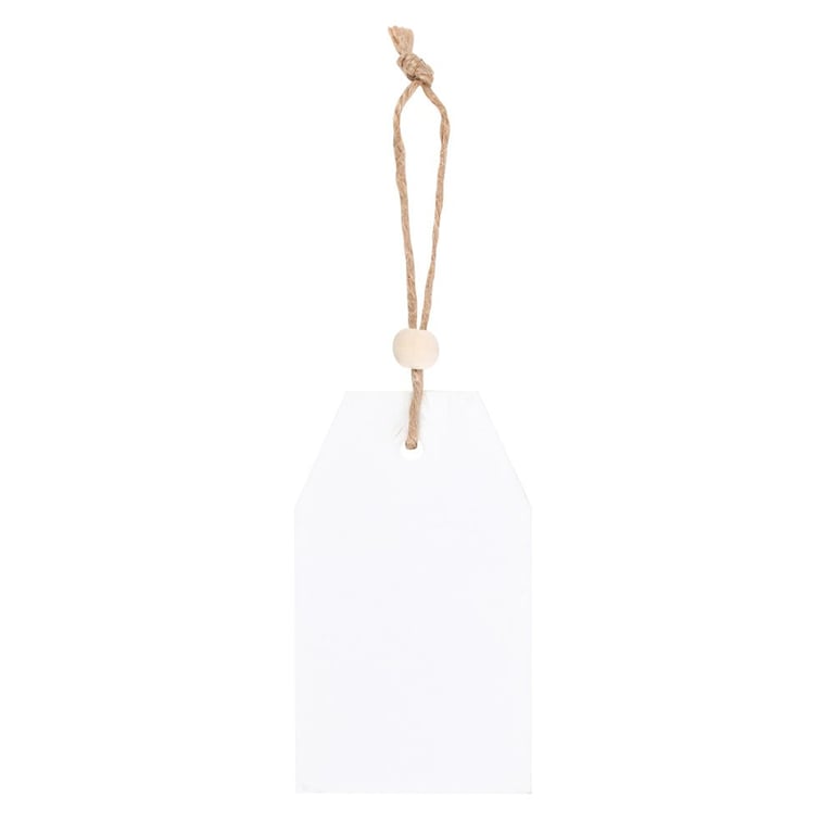 70th Birthday White Wooden Sentiment Tag Decoration with Twine Hanger