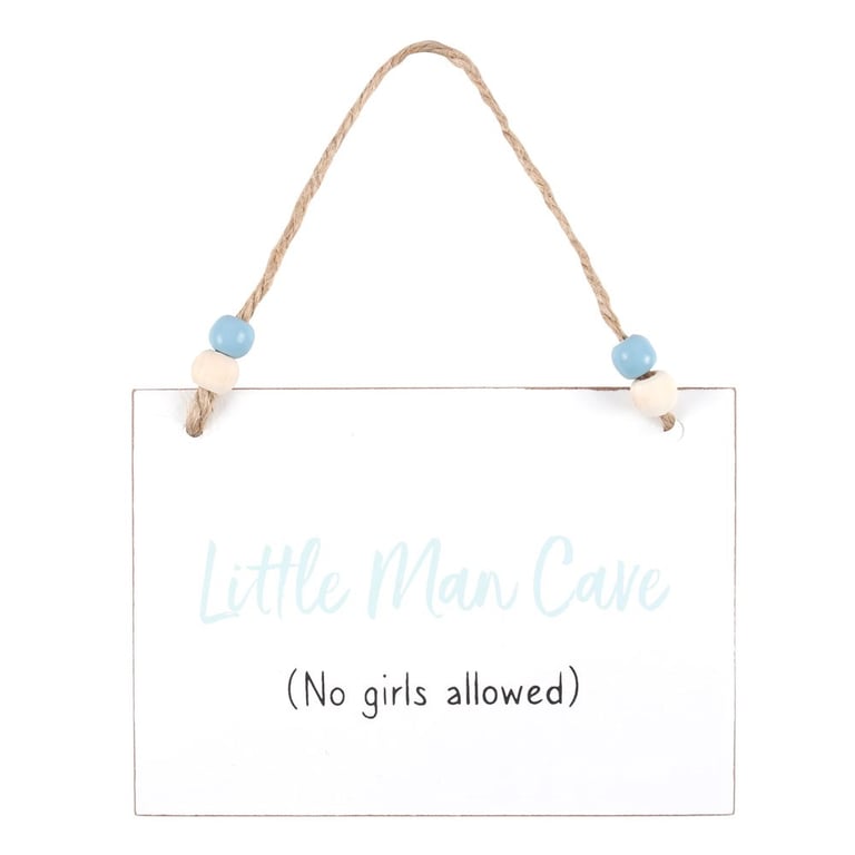 Little Man Cave Wooden Sign - Token Gift for Family and Friends Home Decor