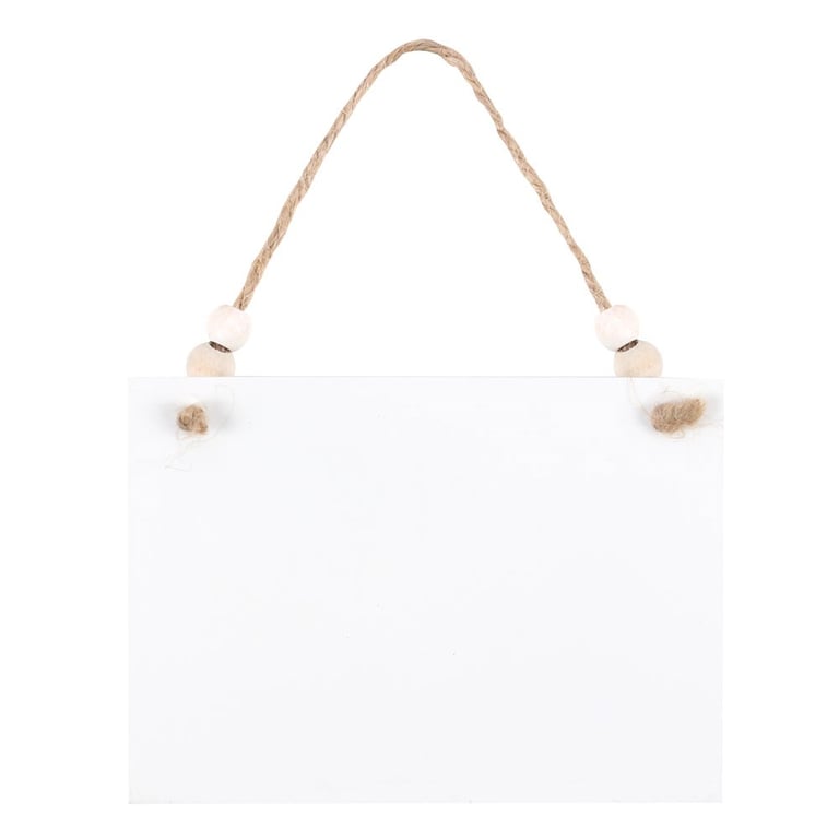 White Wooden Toilet Paper Sign - Humorous Home Decor with Twine Hanger
