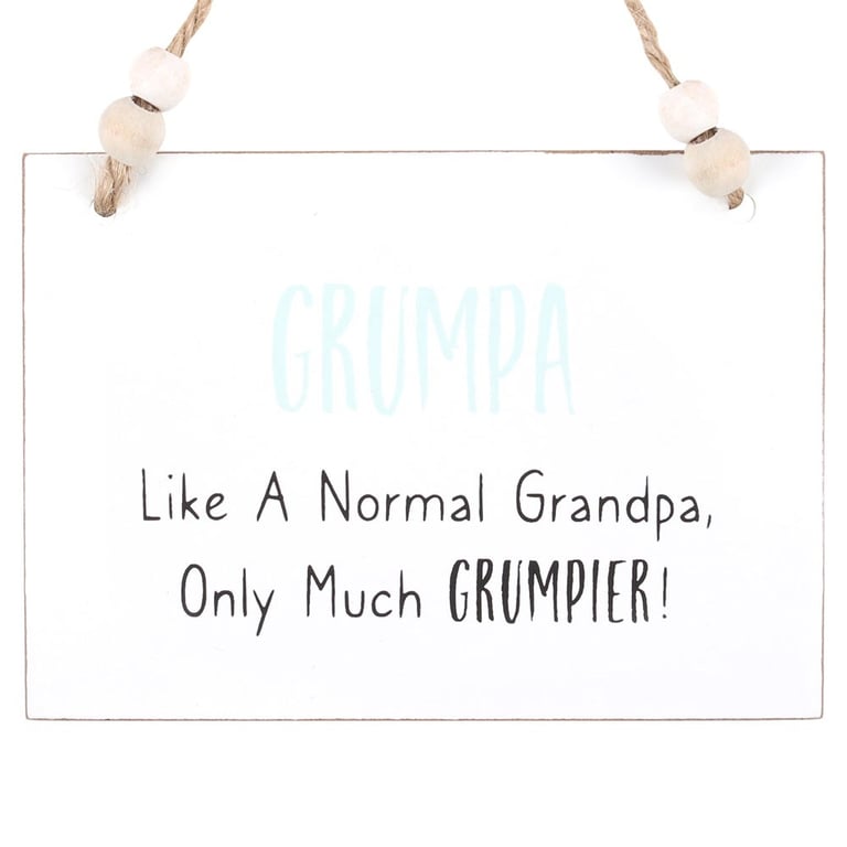 Grumpa Wooden Hanging Sign - Rustic Home Decor Gift for Family and Friends