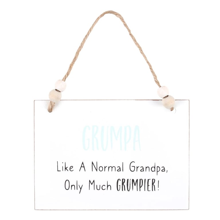 Grumpa Wooden Hanging Sign - Rustic Home Decor Gift for Family and Friends