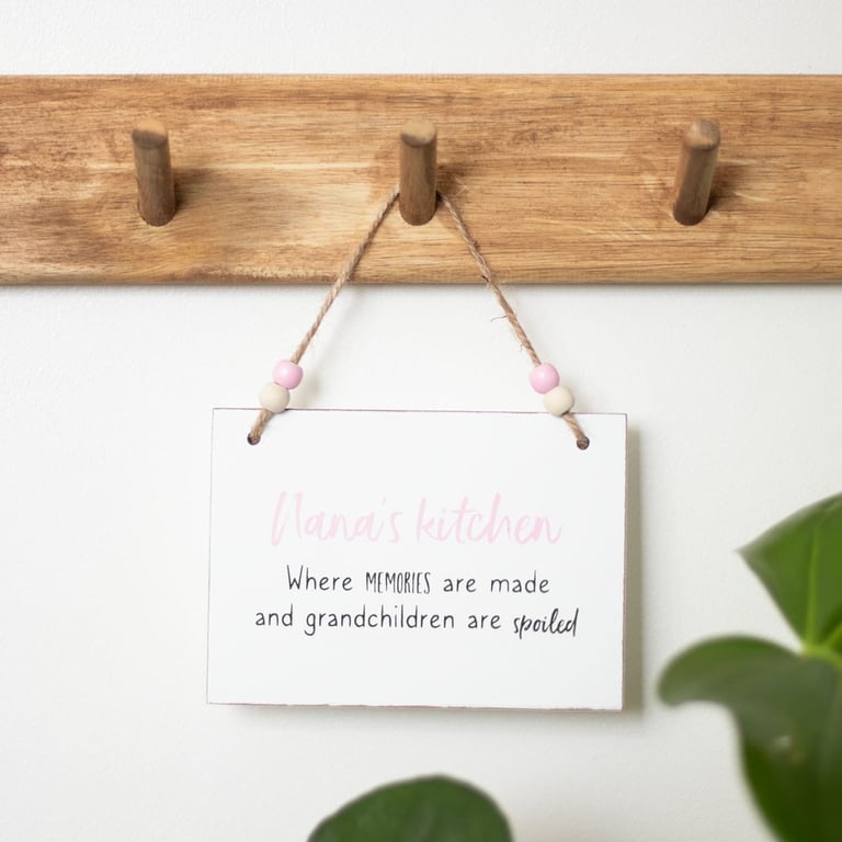 Nana s Kitchen - Handcrafted Wooden Hanging Sign for Family Memories and Decor