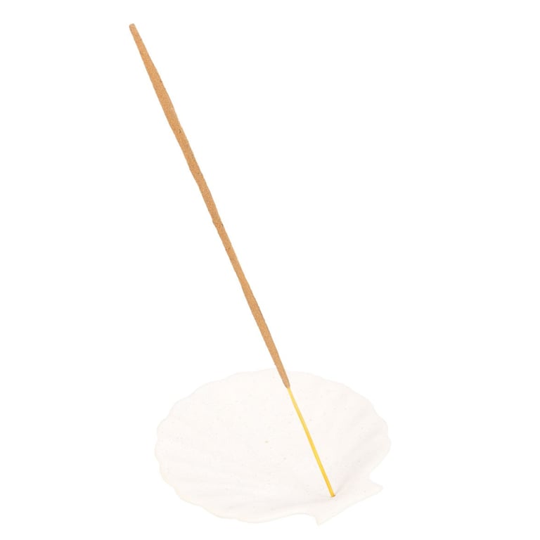 Ceramic Scallop Shell Incense Holder - Home Decor Accent