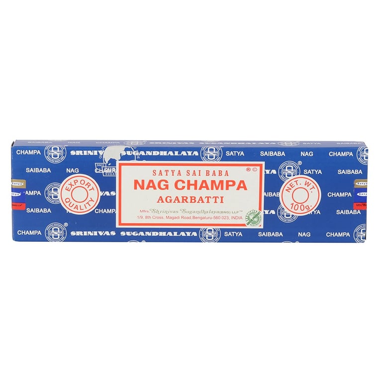 Satya Sai Baba Nag Champa Handmade Incense Sticks 6 x 100g Packs Vegan Friendly