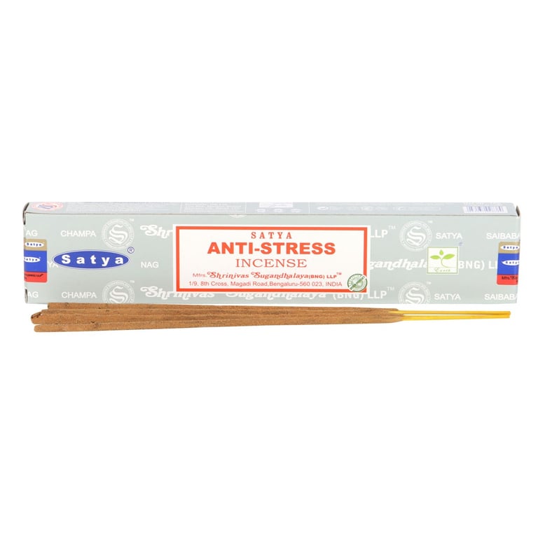 Satya Mindfulness Series Anti-Stress Incense Sticks - 12 Packs Vegan Friendly