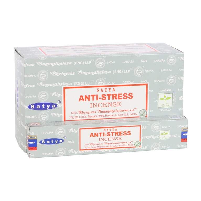 Satya Mindfulness Series Anti-Stress Incense Sticks - 12 Packs Vegan Friendly