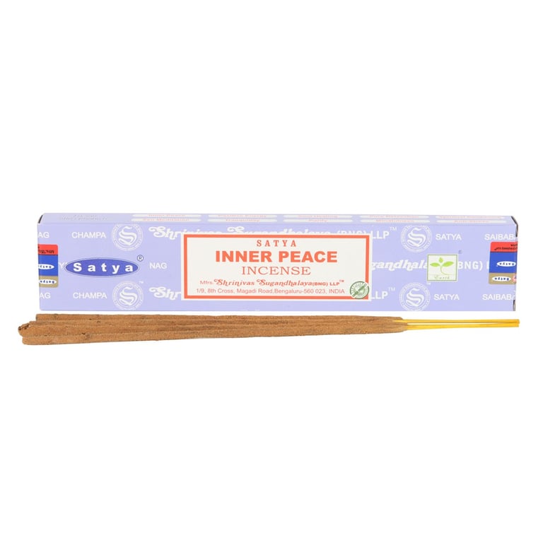 Satya Inner Peace Incense Sticks - 12 Packs, Handmade Lavender & White Sage, Vegan Friendly, Harmony Promotion